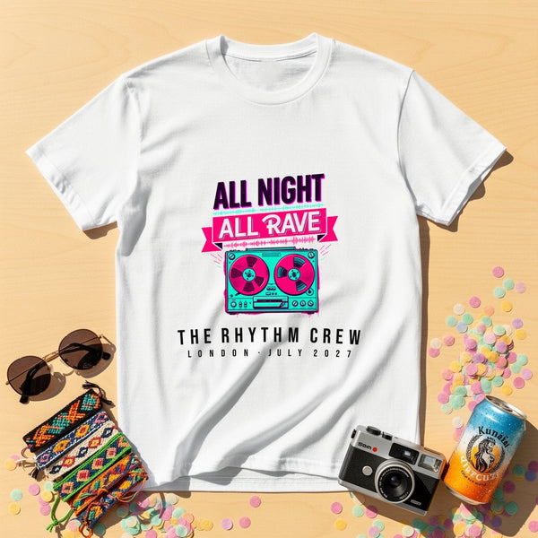All Night Rave Personalized Group T-Shirt
