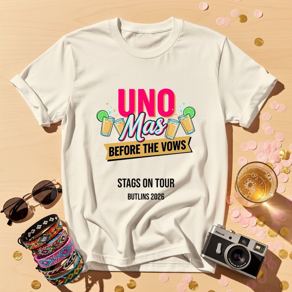 Uno Mas Vows Personalized Weekender T-Shirt