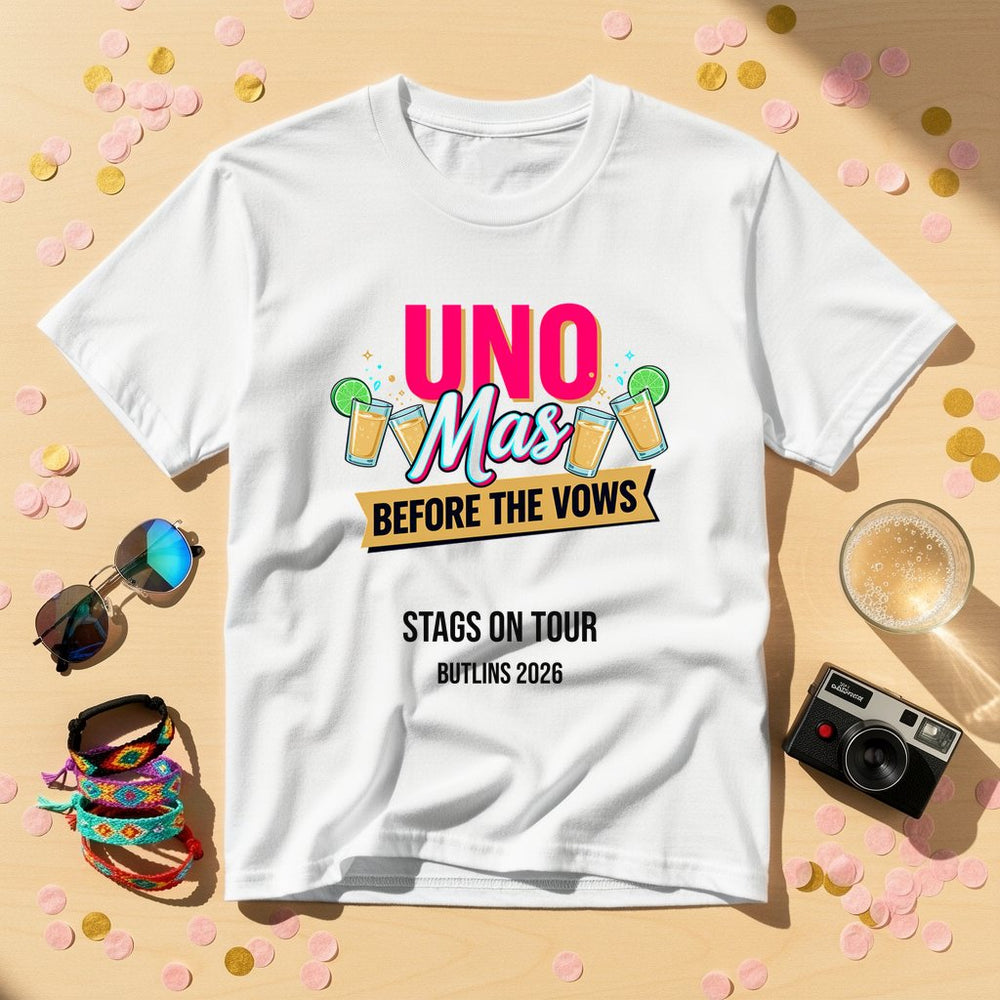 Uno Mas Vows Personalized Weekender T-Shirt