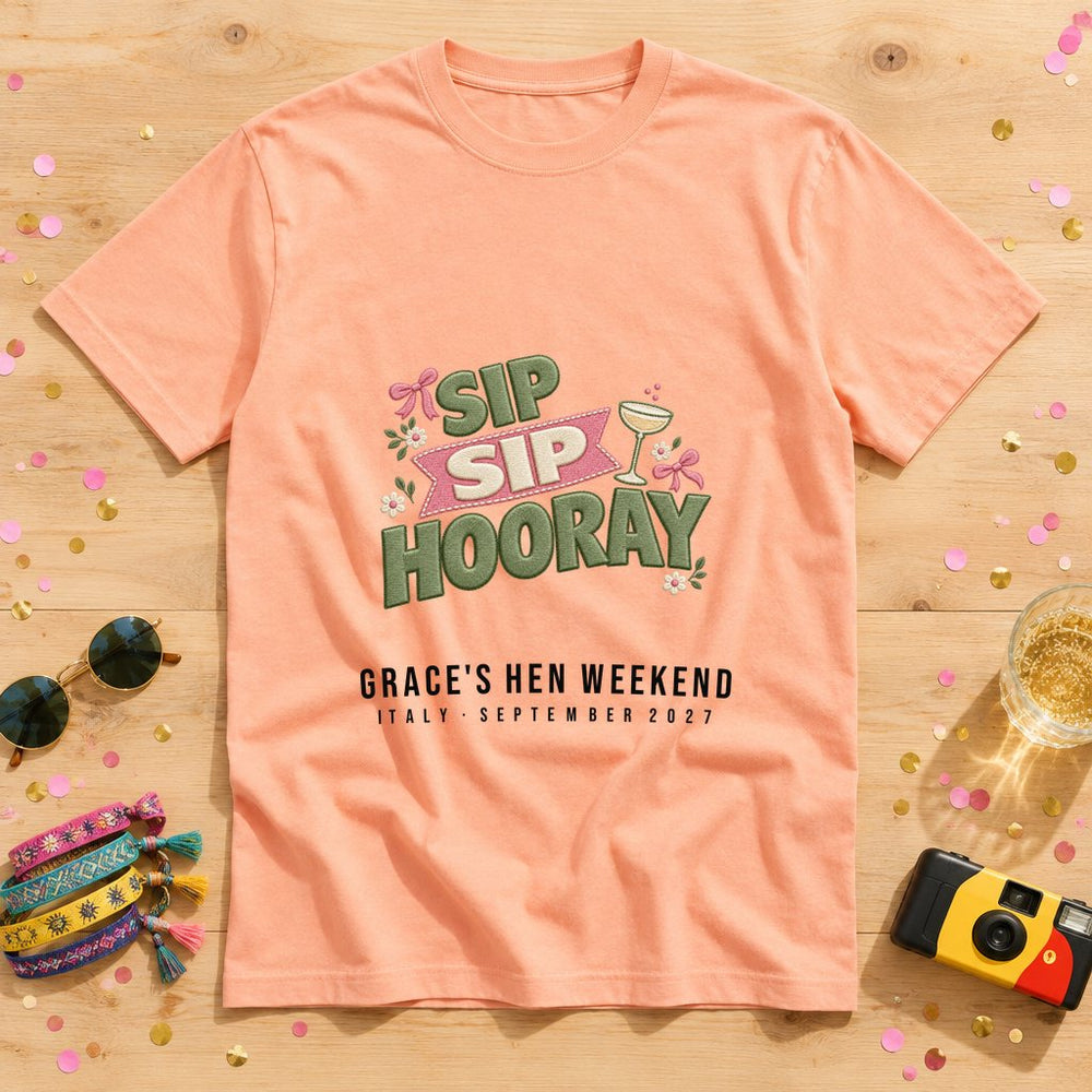 Wine Label Crest — Personalised Hen Do T-Shirt
