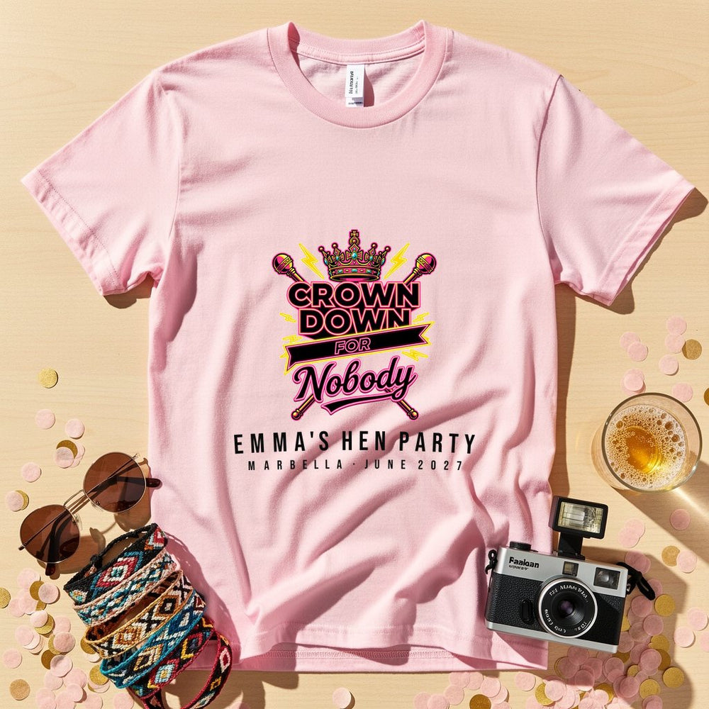 Crown Down Personalized Group T-Shirt