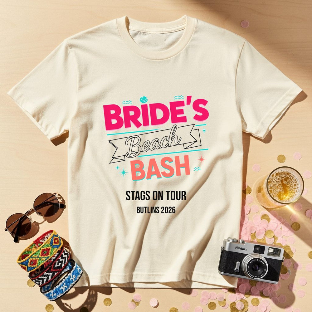 Bride's Beach Bash Personalized Group T-Shirt