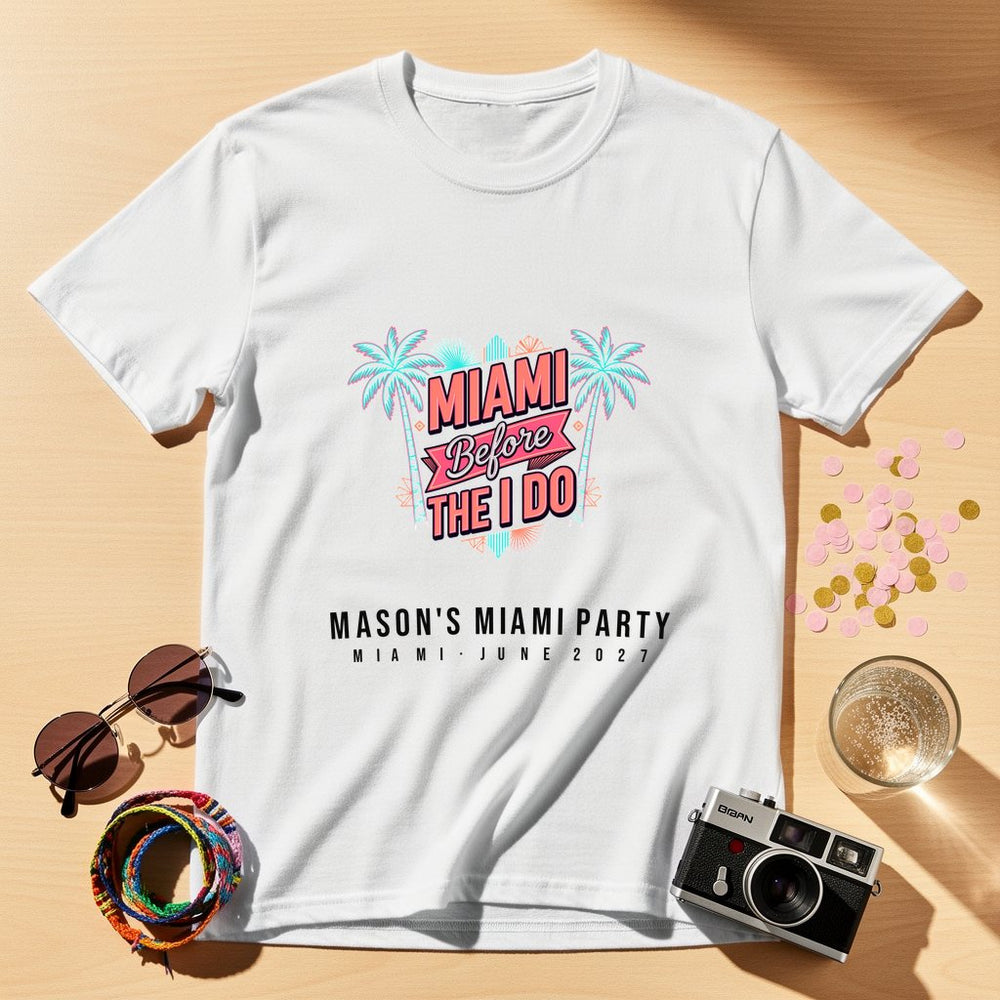 Miami Before Personalized Bachelorette T-Shirt