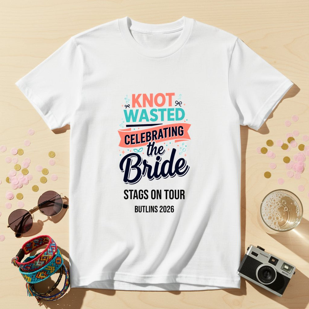 Knot Wasted Bride Personalized Weekender T-Shirt