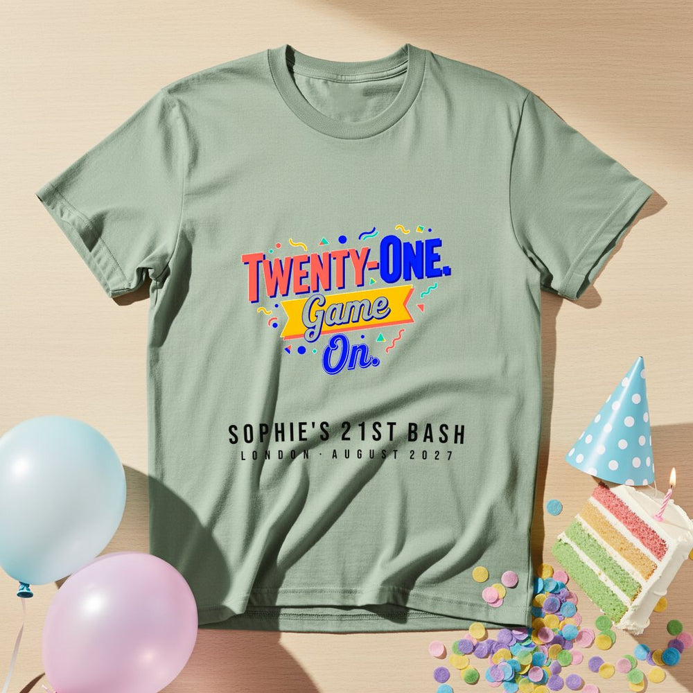 Twenty-One Game On Personalized Group T-Shirt
