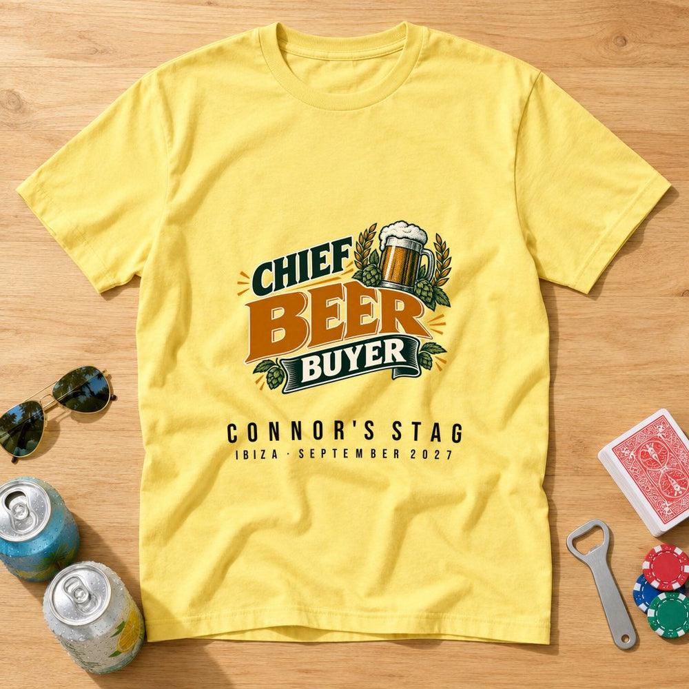Chief Beer Buyer — Personalised Wedding T-Shirt