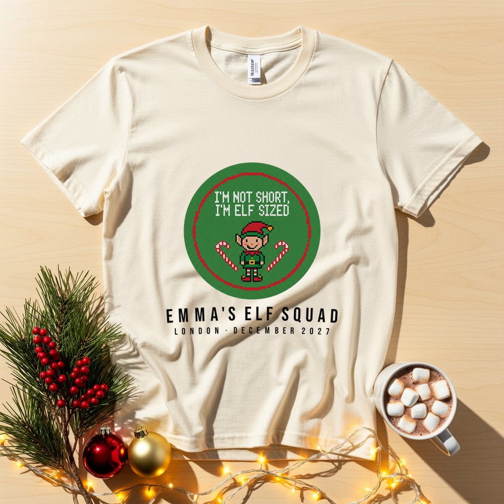 Elf Sized Personalized Christmas T-Shirt