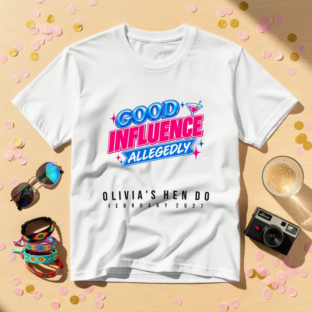 Good Influence Personalized Bachelorette T-Shirt