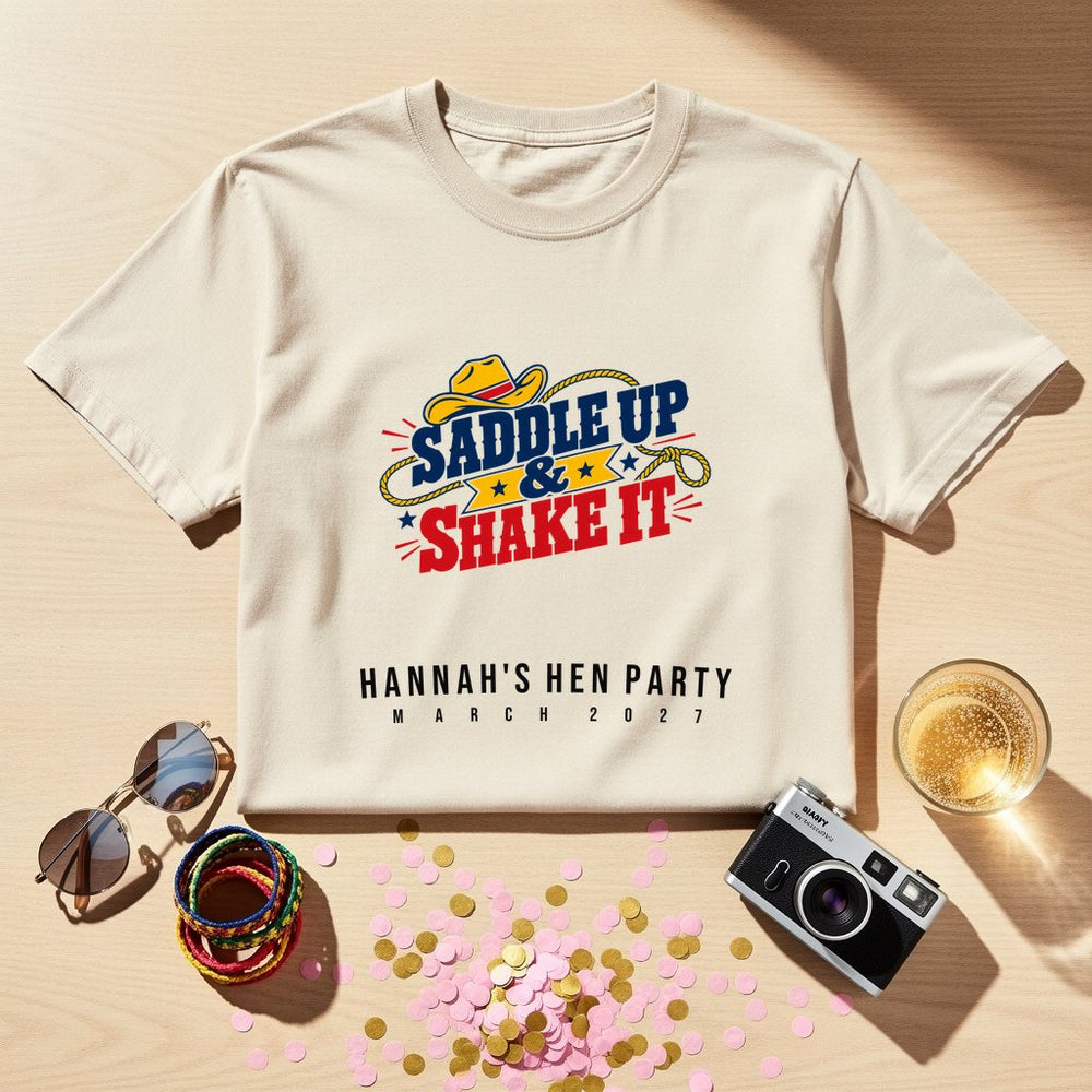 Disco Cowgirl — Personalised Hen Do T-Shirt