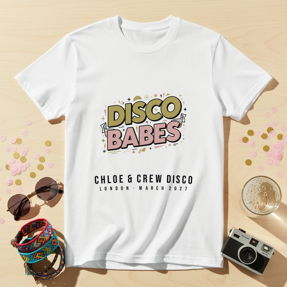 Disco Babes Personalized Bachelorette T-Shirt