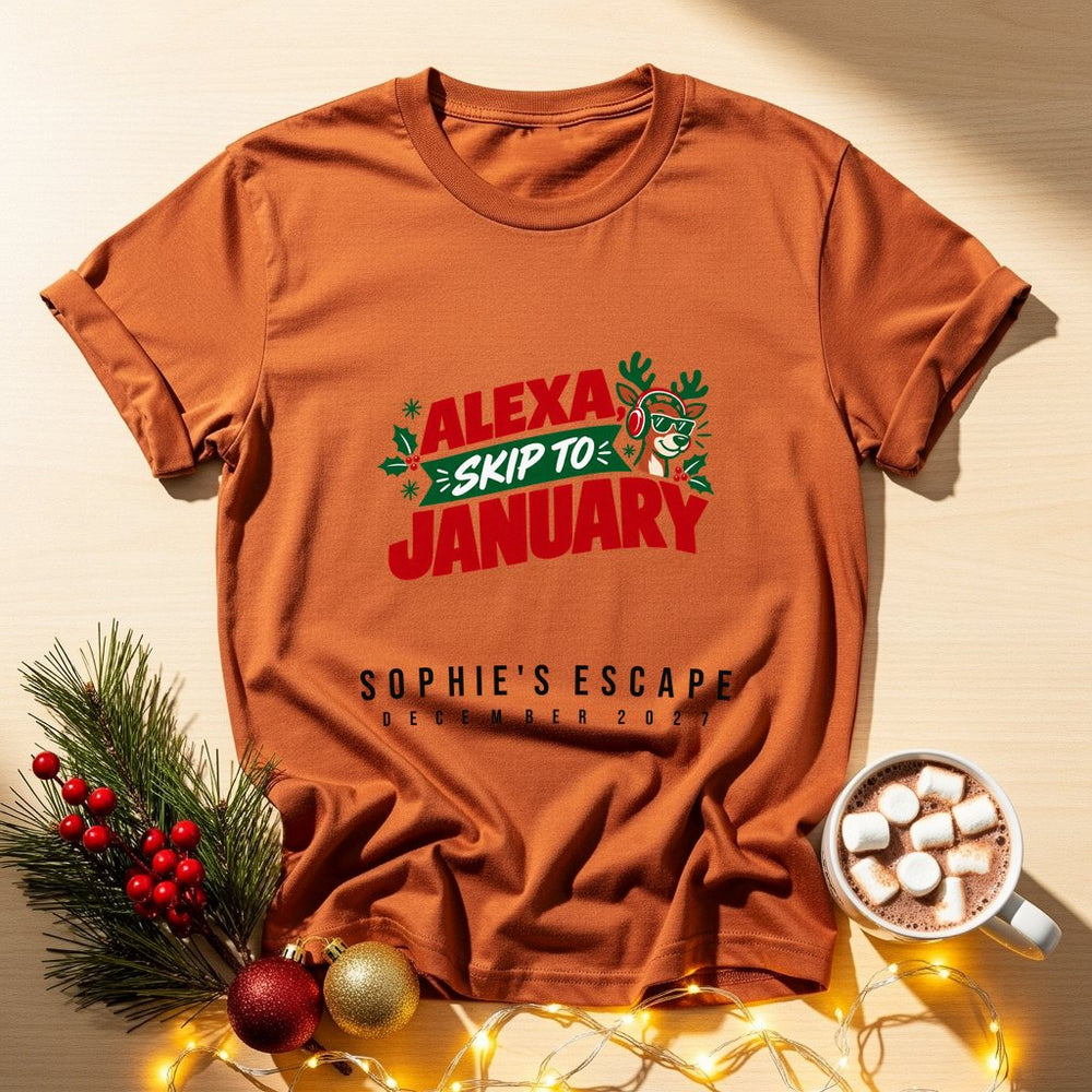 Skip January Personalized Christmas T-Shirt
