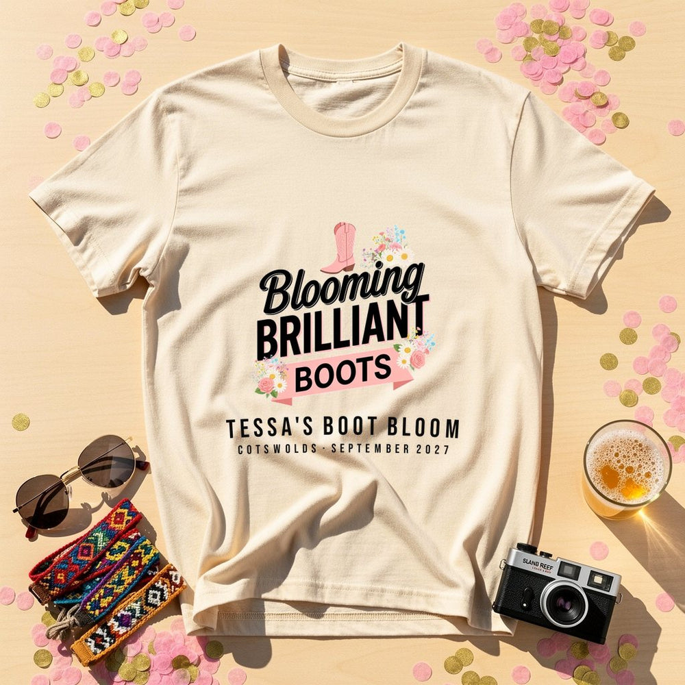 Blooming Brilliant Personalized Bachelorette T-Shirt