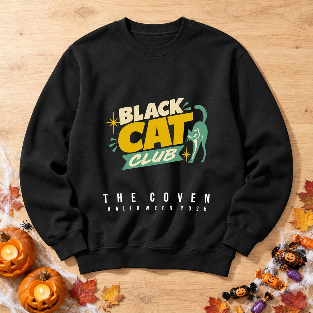 Black Cat Club — Personalised Halloween Sweatshirt