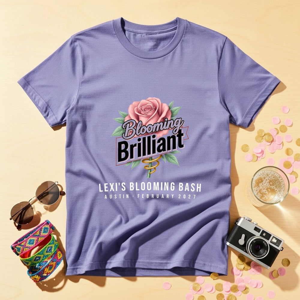 Blooming Brilliant Personalized Bachelorette T-Shirt