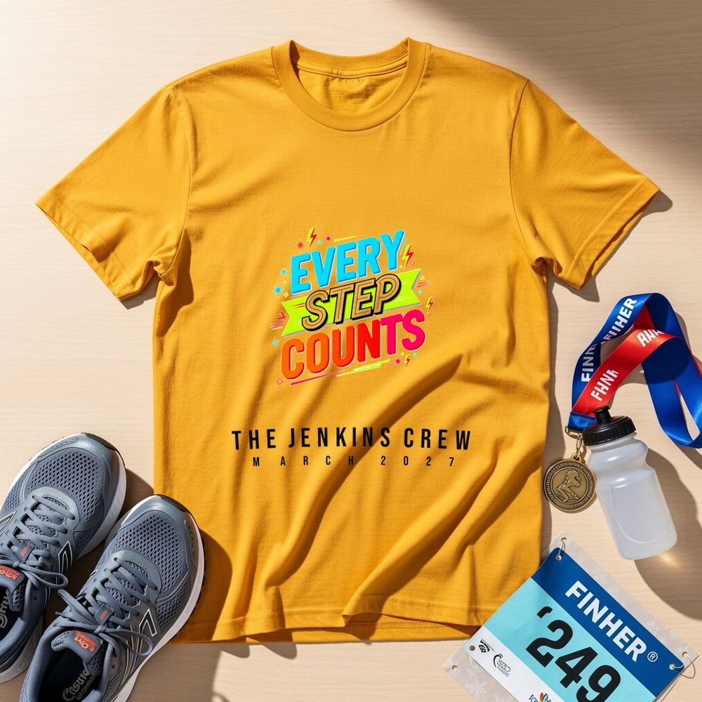 Every Step Counts Personalized Charity T-Shirt