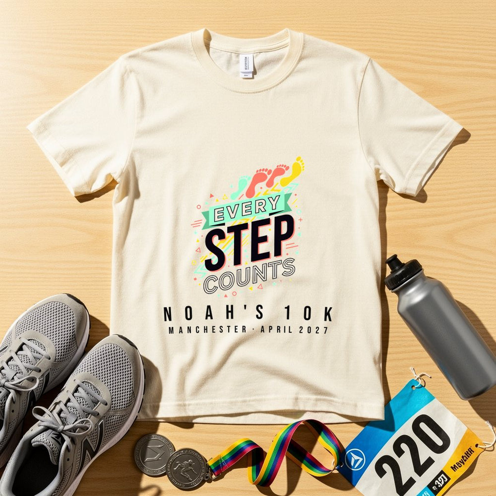 Every Step Counts Personalized Charity T-Shirt