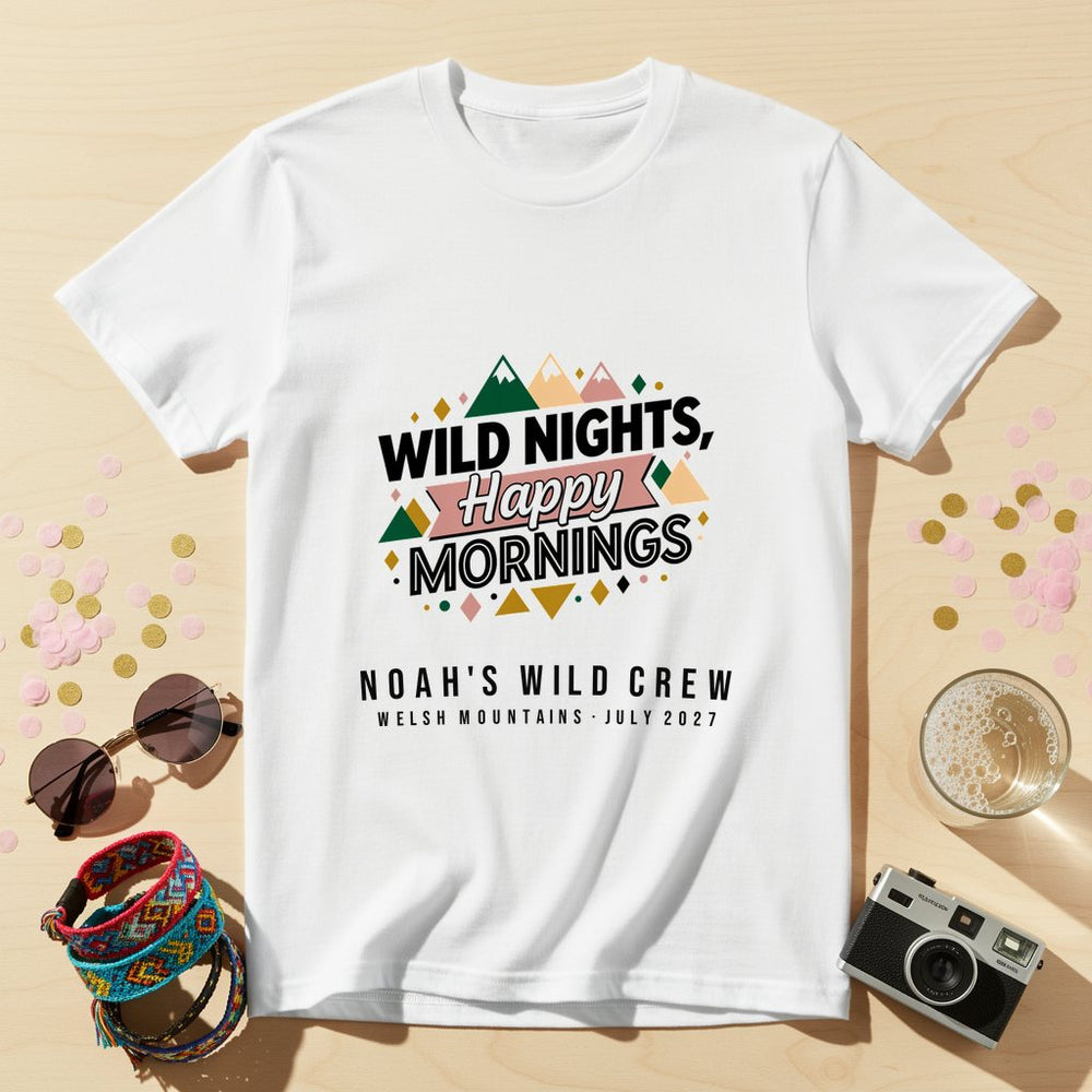 Wild Nights Happy Personalized Bachelorette T-Shirt