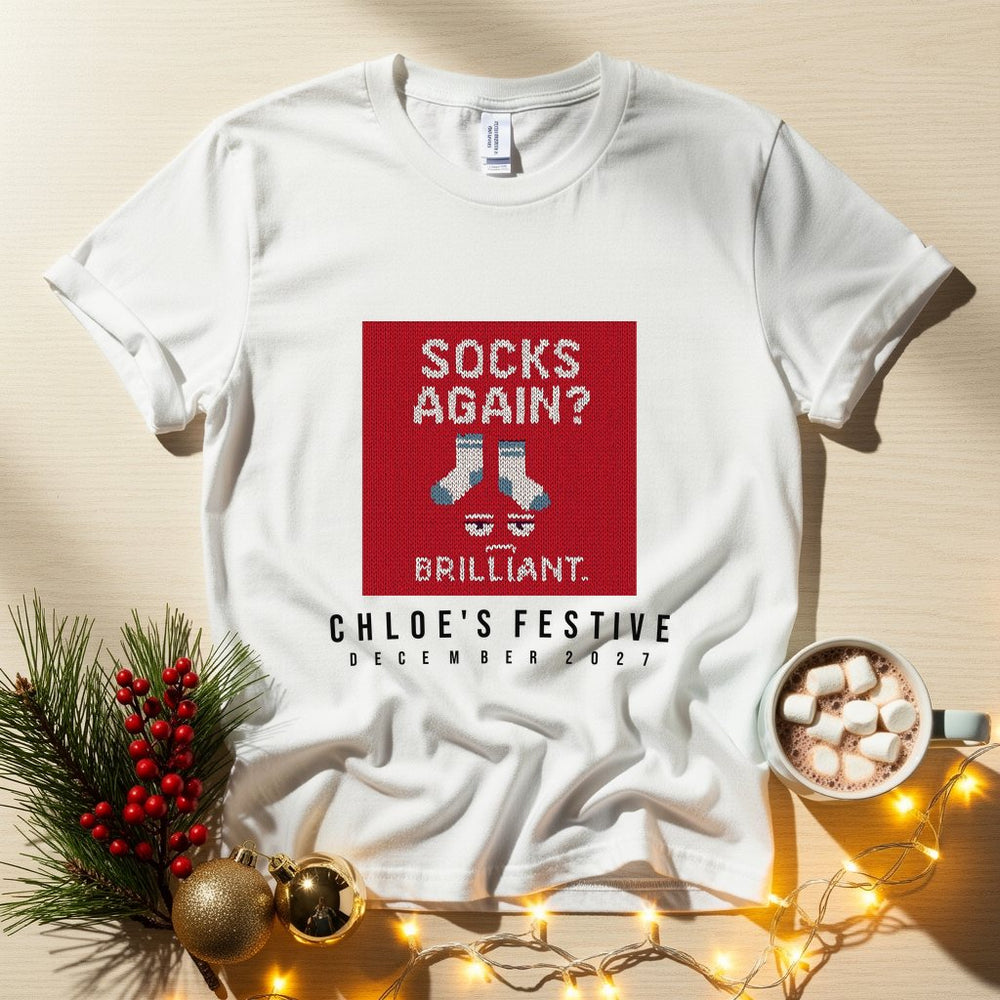 Socks Again Personalized Christmas T-Shirt