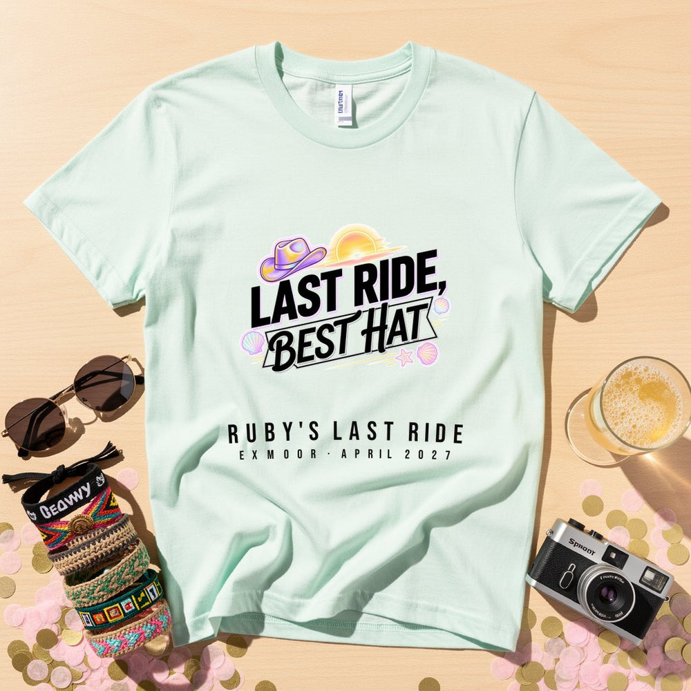 Last Ride Personalized Bachelorette T-Shirt