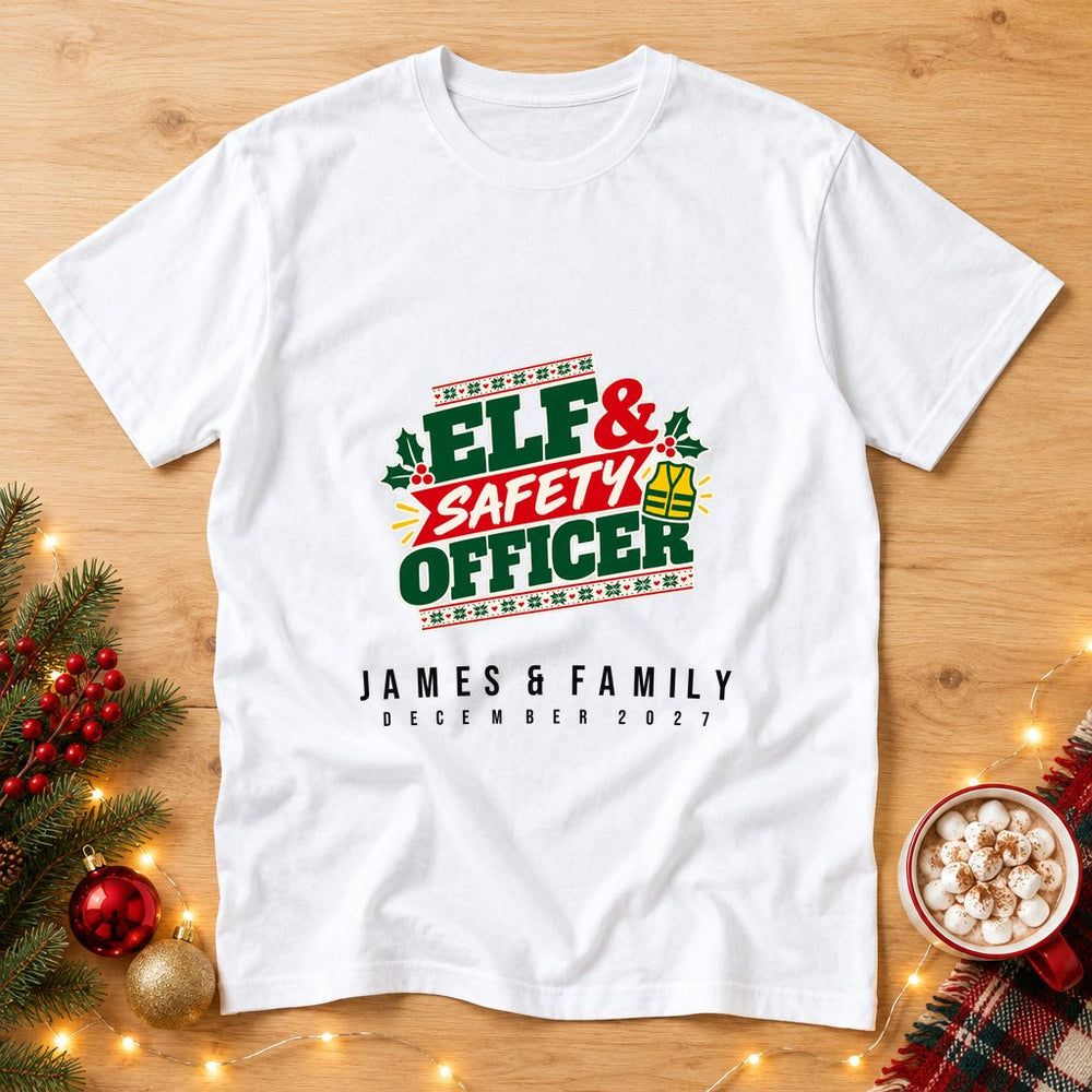 Safety Officer Personalized Christmas T-Shirt