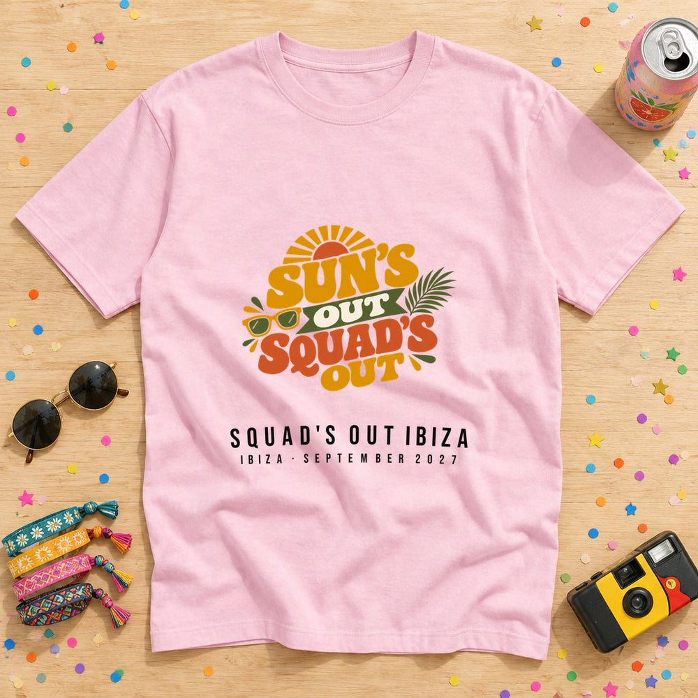 Sun's Out, Squad's Out — Personalised Holiday T-Shirt