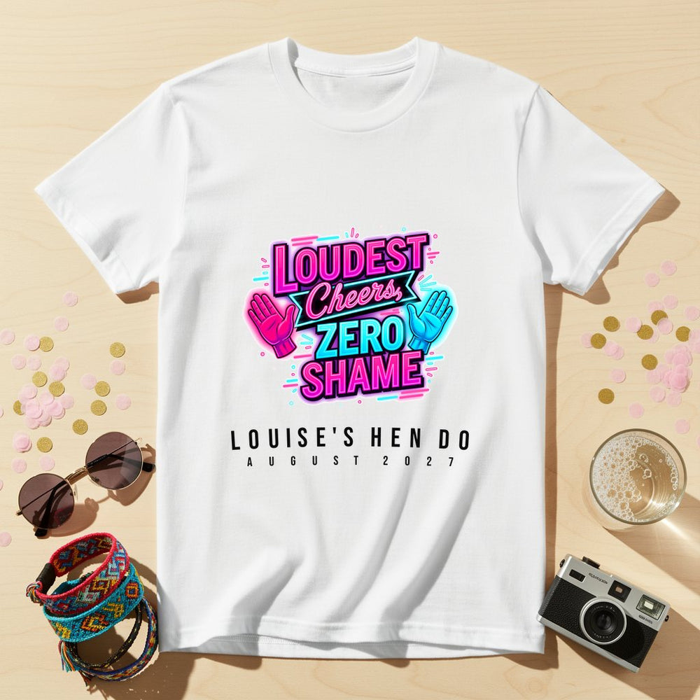 Loudest Cheers Personalized Bachelorette T-Shirt