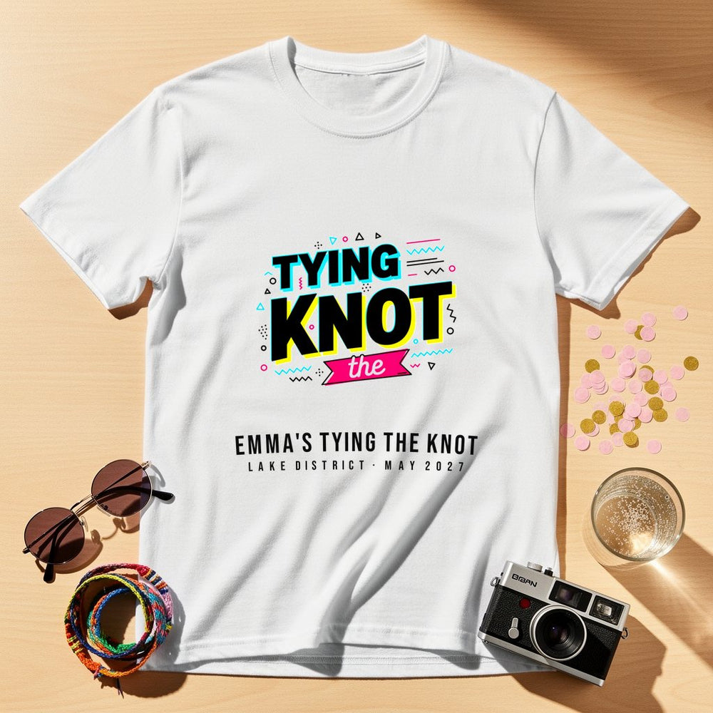 Tying the Knot Personalized Bachelorette T-Shirt