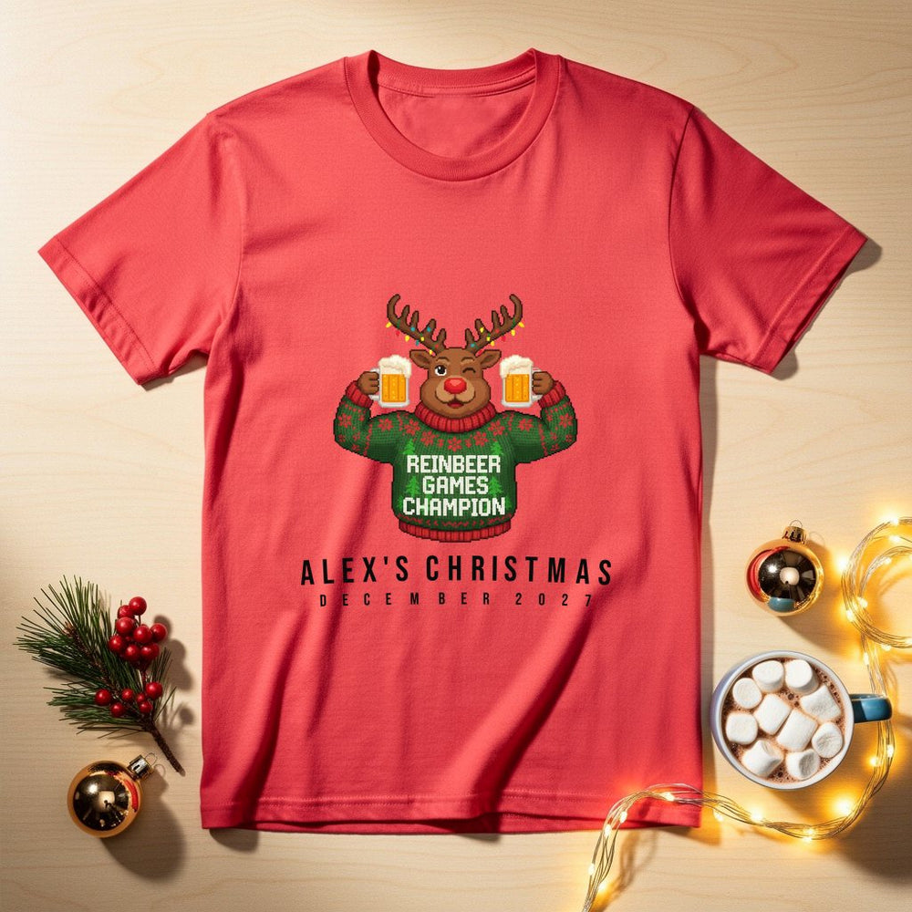 Reinbeer Champion Personalized Christmas T-Shirt