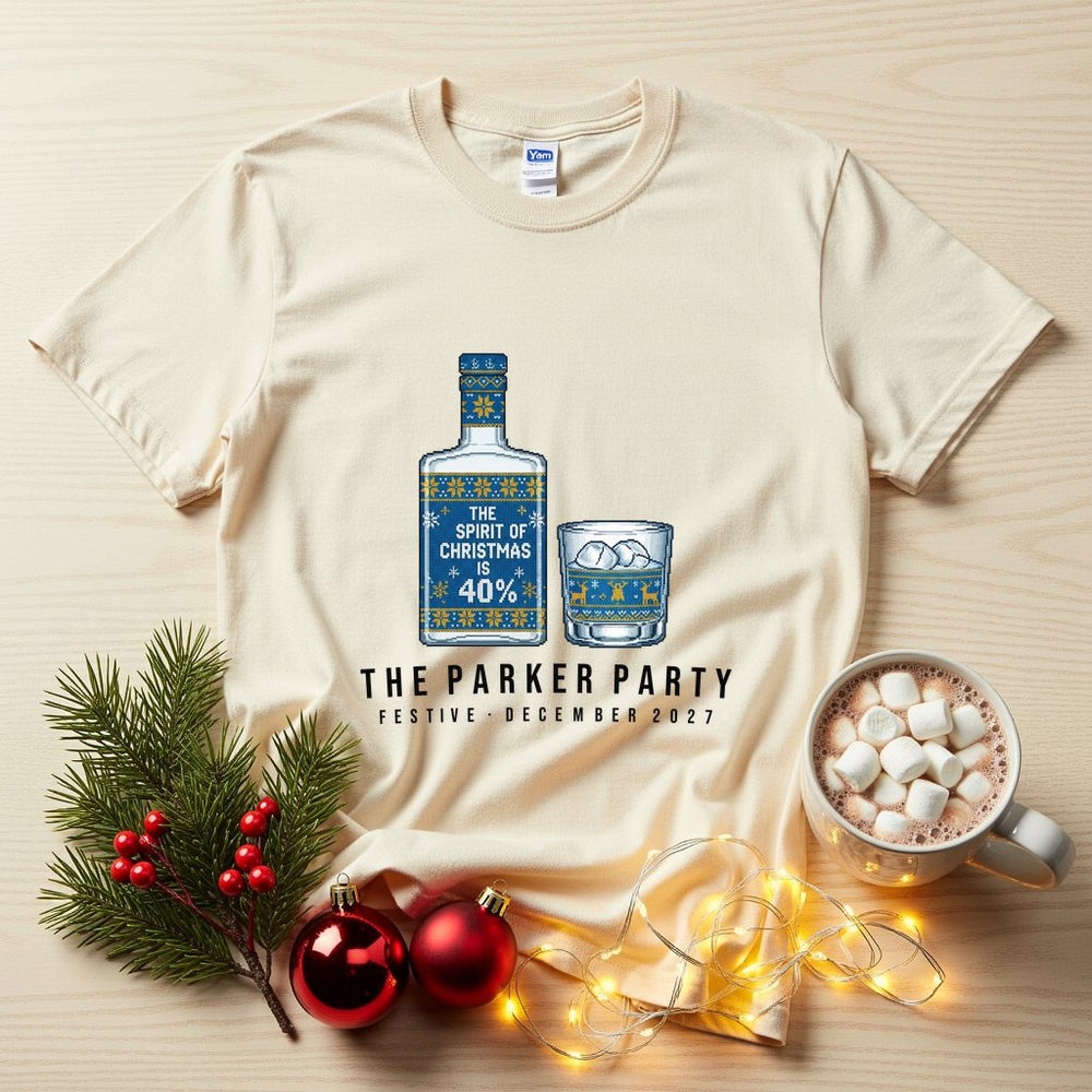 Spirit of Xmas Personalized Christmas T-Shirt