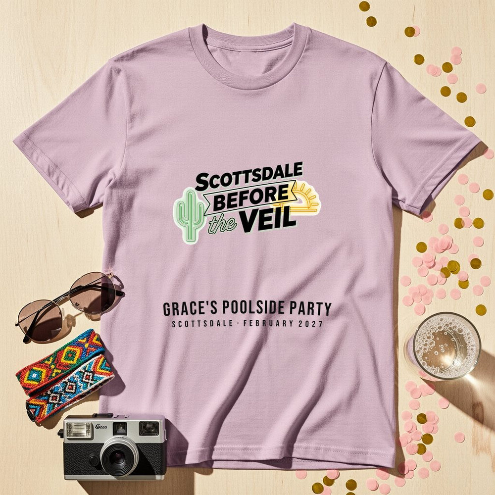 Poolside Bach AZ Personalized Bachelorette T-Shirt