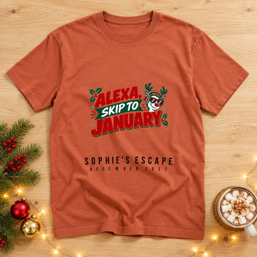Skip January Personalized Christmas T-Shirt