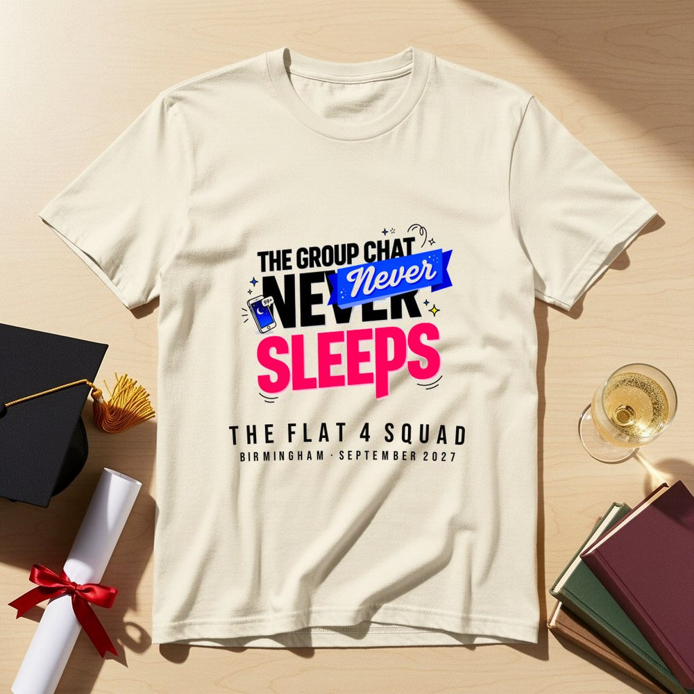 Group Chat Never Sleeps Personalized T-Shirt