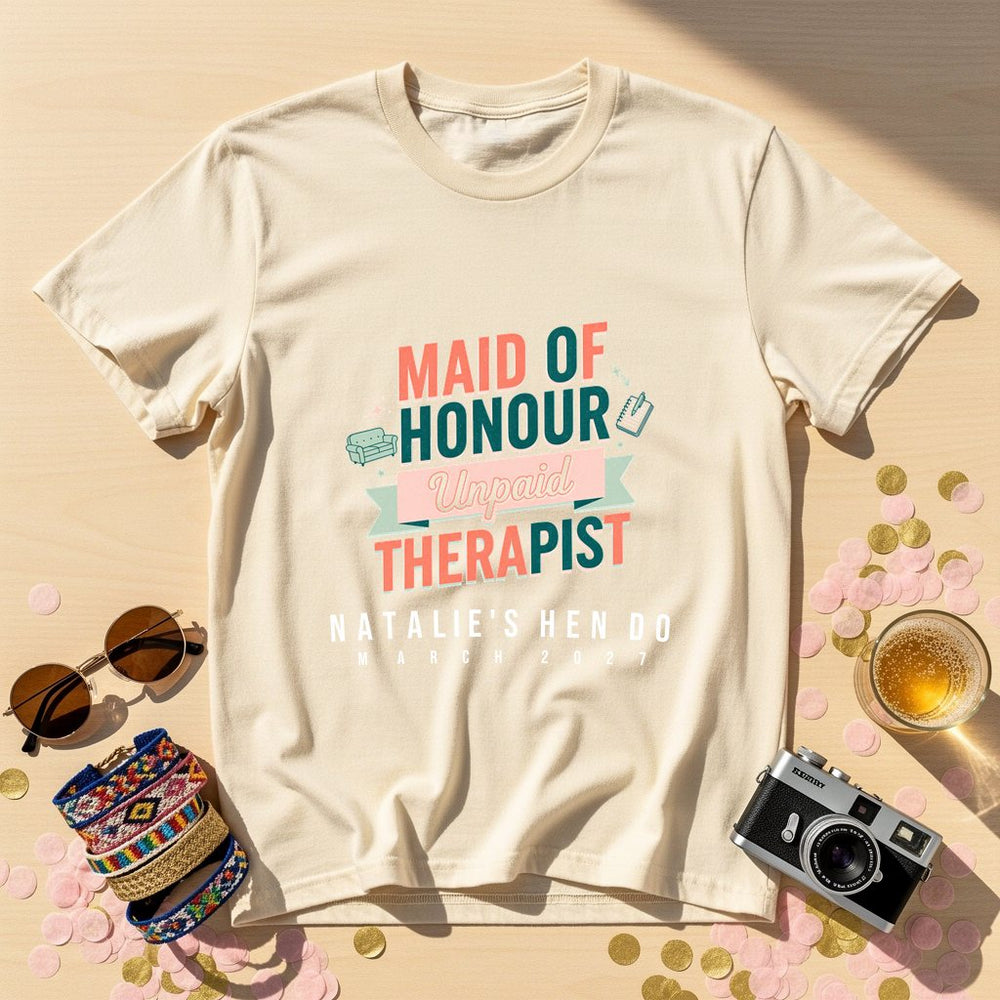Unpaid Therapist Personalized Bachelorette T-Shirt