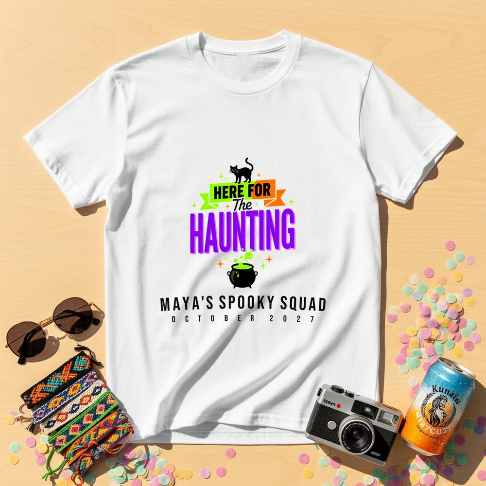 Here For Haunting Personalized Group T-Shirt