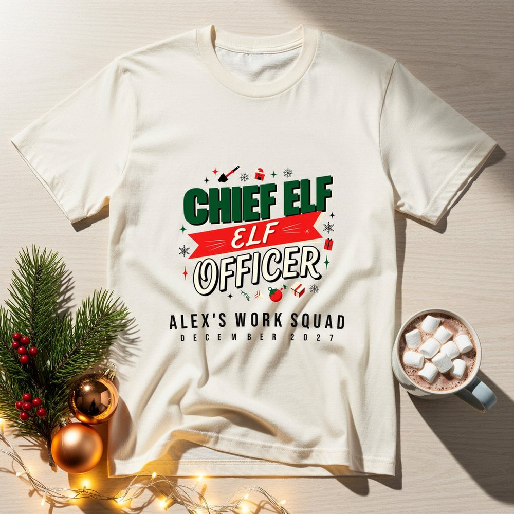 Chief Elf Officer Personalized Group Tee & Sweatshirt