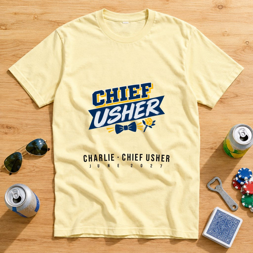 Chief Usher — Personalised Stag Do T-Shirt