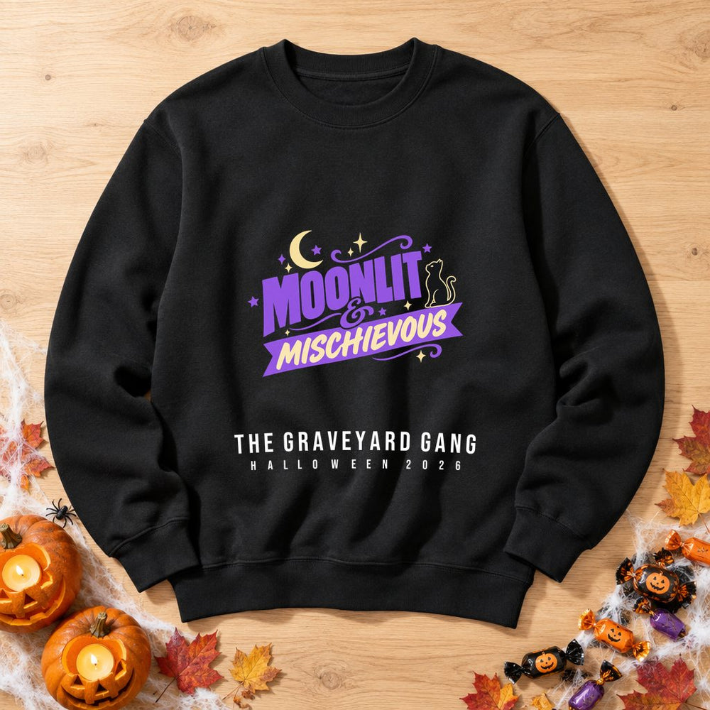 Moonlit & Mischievous — Personalised Halloween Sweatshirt