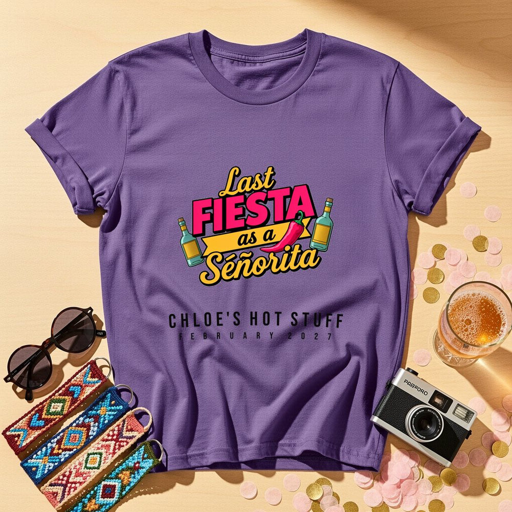 Last Fiesta Personalized Bachelorette T-Shirt
