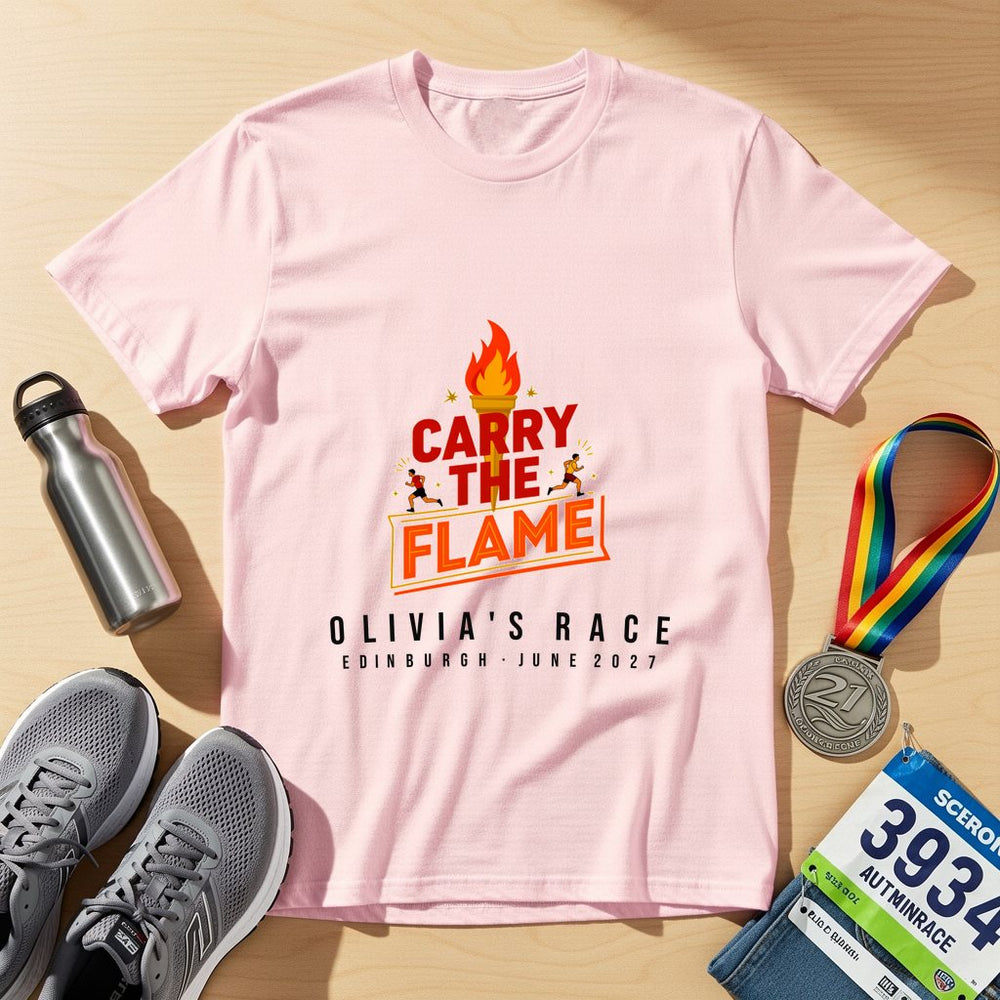 Carry The Flame Personalized Charity T-Shirt