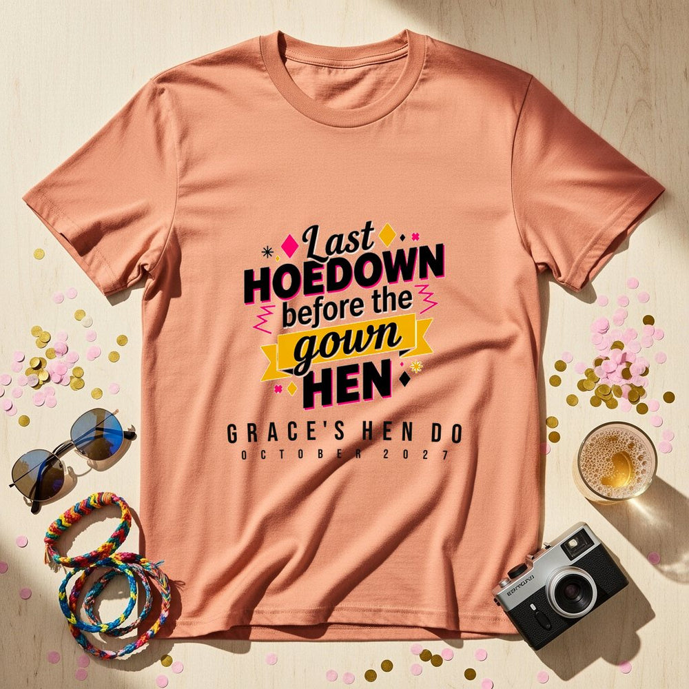 Last Hoedown Personalized Bachelorette T-Shirt